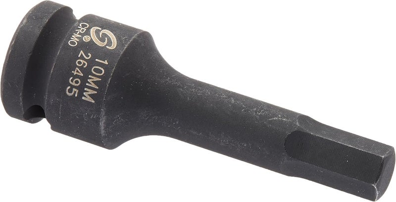 Sunex 26495 1/2-Inch Drive 10-mm Hex Impact Socket - Durable CR-MO Alloy Steel - Image 1